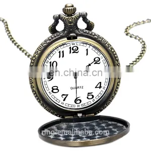 Castle Pocket Watch Chain Necklace Vintage Erotic Pocket Watches Wholesale thumbnail-2