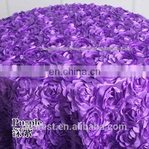 Luxurious Wedding/Restaurant Rosette Table Cloth With Satin Cloth thumbnail-3