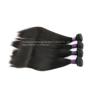 9A Indian Straight Human Virgin Hair Weave 3 Bundles With Lace Frontal thumbnail-4