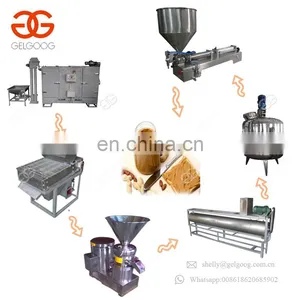 Commercial Groundnuts Sesame Butter Walnut Almond Roasting Grinding Production Plant Nut Paste Machine thumbnail-1