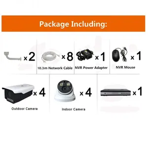 8chs H. 265 5.0MP Full Color in Day & Night Poe IP Camera Systems thumbnail-5