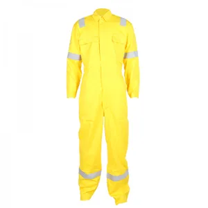 Men's 100% Cotton Flame Retardant Coverall With Reflective Strip thumbnail-1