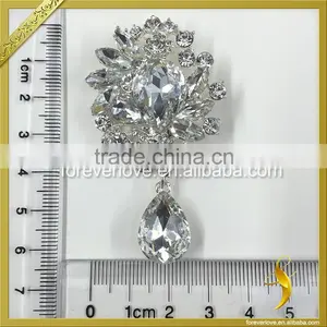 Hot Sale Cheap Elegant Design Crystal Flat Back Rhinestone Brooches for Invitations FB-068 Supplier's Choice thumbnail-3