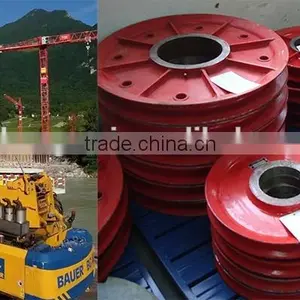 Sheave, Rope Roller, Crowd Winch Rope Thrust Small Pulley Located in Boom Center For Bauer Drilling Rigs BG28 BG40 BG25 BG36 thumbnail-2