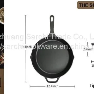 Hot Sale 12 Inch Cast Iron Skillet Fry Pan thumbnail-1