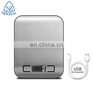 New Products Multifunction 5Kg 11Lb Stainless Steel Electronic Digital Food Weighing Kitchen Scale thumbnail-1