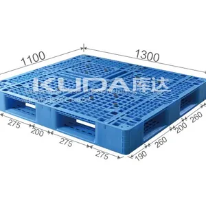 Warehouse Storage Solution of China Manufacturer 1311F WGTZ PLASTIC PALLET(BUILT-IN STEEL TUBE) thumbnail-1