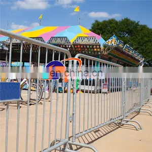 Galvanized Barricade Safety Barrier Crowd Control Fence Heavy Duty Metal Road Block Barrier Strong Frame Anti Rust Low Price thumbnail-2