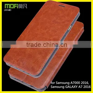MOFi Stand Slim Flip PU Leather Hard Back Cases Cover for Samsung GALAXY A7 2016, Samsung A7000 2016 thumbnail-1