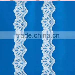 White Scallaped Trim Elastic New Design Trim Lace Strech LZ-7074 thumbnail-2