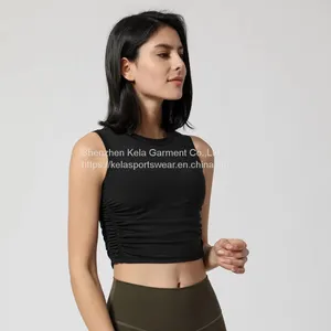 Summer Gym Yoga Wear Clothing Top Grade Quick Dry Women Fitness Gym Sports Wear Running Yoga T-shirt thumbnail-2