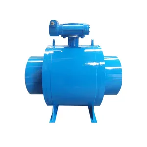 Sales Volume Exceeds 100 Q361F All Welded Ball Valve Natural Gas Heating Worm Gear Fixed Ball Valve thumbnail-1