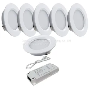 Under Cabinet Puck Lights With Dimmer Switch – Circular 60mm LED Cabinet Lights – Dimmable – Pack of 3, Warm White (3000K) thumbnail-5