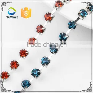 Wholesale 4 Row Rhinestone Chain for Shoes Boots Decoration thumbnail-4