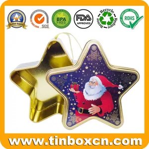 Promotional Round Xmas Christmas Tin Bell With Ribbon and Metallic Effect thumbnail-5