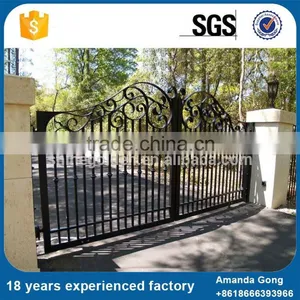 Hight Quality Inswing Powder-Coated Wrought Iron Gate Price thumbnail-1