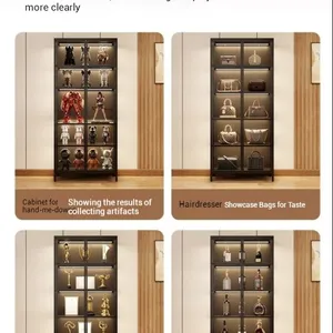 Hot Sale Glass Showcase Cabinet | Commercial Steel Frame | LED Lighting, Lockable for Shop & Showroom – DC-1800LS-07 thumbnail-1