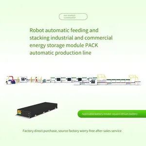 Square Lithium Battery Pack Production Line With Robotic Loading and Stacking, Fully Automated Production Line for Industrial and Commercial Energy Storage Modules thumbnail-1