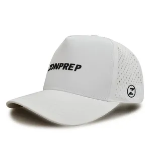 Custom Waterproof Laser Cut Baseball Cap Perforated Performance Golf Hat Breathable Quick Dry Sports Caps for Outdoor Running thumbnail-5