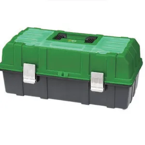 17 Inch 3-Layer Folding Household Tool Box, Portable Multi-Compartment Storage Case thumbnail-1