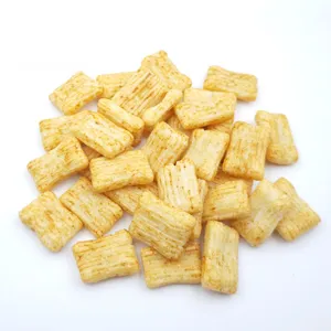Baked Non-Fried Teriyaki Flavor Rice Crackers, Ribbed Rectangular Japanese Rice Puff Snacks, OEM Private Label Bulk Supply thumbnail-2