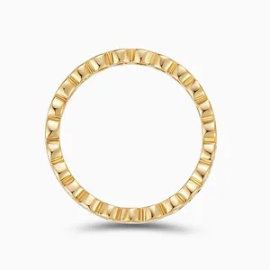 Shining Star Jewelry Solid 14K Gold Cubic Zirconia Eternity Ring Gift For Women thumbnail-5