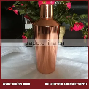 Copper Plated Cocktail Shaker Stainless Steel 700ml Cocktail Shaker Cup Hot Sale Metal Manhattan Cocktail Shaker Cap Bar Set Quality Choice thumbnail-1
