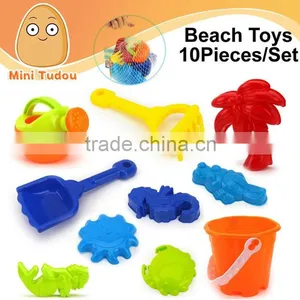 Summer Toy Kids Beach Buckets Mini Sand Beach Toys 10 PCS/Set thumbnail-1