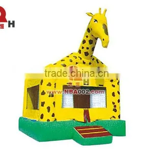 QHIBH01 Yellow Giraffe Children Inflatable Bouncer House for Sale thumbnail-1