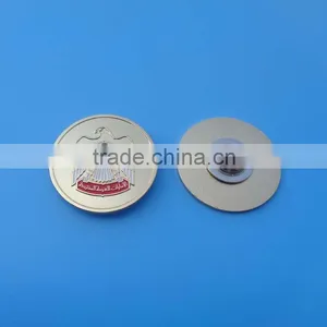 In Stock! United Arab Emirates Stamped Falcon National Day Iron Metal Badge Gold & Silver thumbnail-2