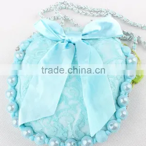 2015 Fast Shipment Sling Bag Baby Girls Coin Purse Girl Lace Pearls Princess Handbag thumbnail-4