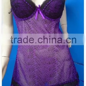 Sexy Animal Printed Lingerie, Lace Lingerie thumbnail-1