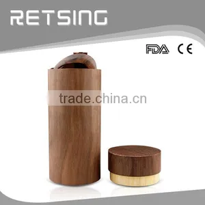 Hot Round Wooden Bamboo Sunglasses Case Box Engraved Logo for Free thumbnail-3