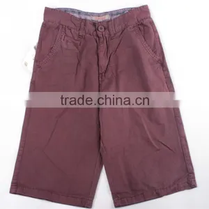 Boy's Hot Selling Cheap100%cotton Stock Apparel Washed Shorts thumbnail-1