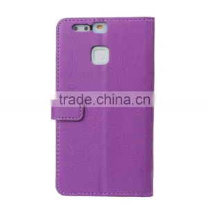 Original MMT Litchi Grain Wallet Leather Flip Case ForHuawei P9 Photo Frame Holder Leather PU Case With Card Slot for Huawei P9 thumbnail-1