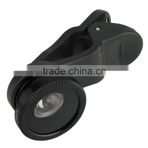 180 Degree Fisheye Macro 2 in 1 Lens Magnetic Mount for Mobile Phones Black thumbnail-3