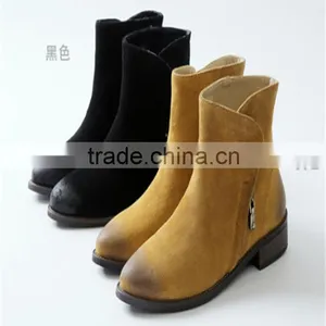 Stylish Yellow Zipper Red Bottom Ankle Boots USA Hottest thumbnail-2