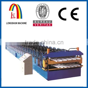 Double Deck 3 Types Roof and Wall Roll Forming Machine thumbnail-1