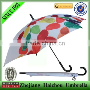 J Shape Plastic Handle Straight Umbrella thumbnail-1