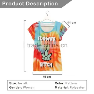 High Quality Custom 3D Printing Flower Power Softextile Tshirt Wholesale thumbnail-3