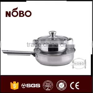 NOBO Steel Handle Indian Stainless Steel Pot/pan Set thumbnail-4