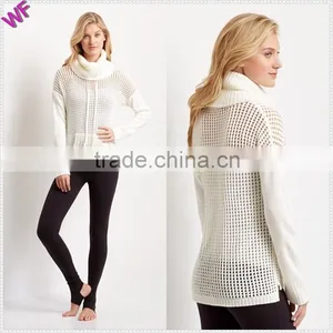 Lady Clothing Sweater Women Sweater Cashmere Funnel Neck Sweater thumbnail-1