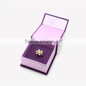 Custom Purple Recycled Cardboard Jewelry Box Ring Box thumbnail-1