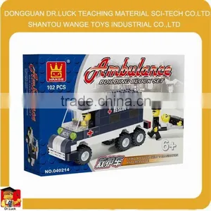 Mini Ambulance Car Block Set Playmobile Children Toy Brick Game thumbnail-1
