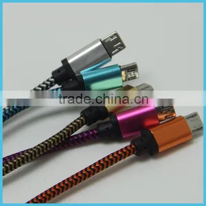 2016 New Premium Line Cable Usb Charging Cable Colorful Micro Braided Usb Cable for IPhone 5 6s thumbnail-4