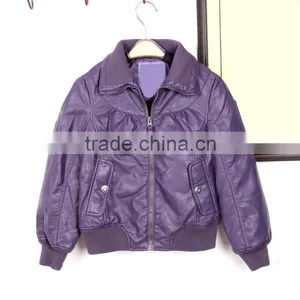 Hot Selling Pu Leather Jackets for Girls Children Wholesale Clothing thumbnail-1