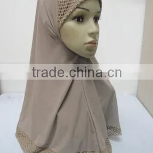 H297 Latest Muslim Hijab With Beautiful Net,muslim Scarf thumbnail-5
