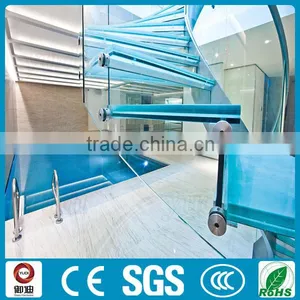 Indoor Commerical Tempered Glass Curved Staircase Design thumbnail-3