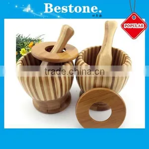 Custom Logo Bamboo Garlic Masher With Lid thumbnail-1