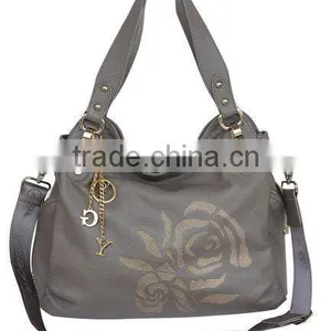 Golden Rose Laser Printed Tote Bags Newest Fashion Leather Handbags 2012 thumbnail-1
